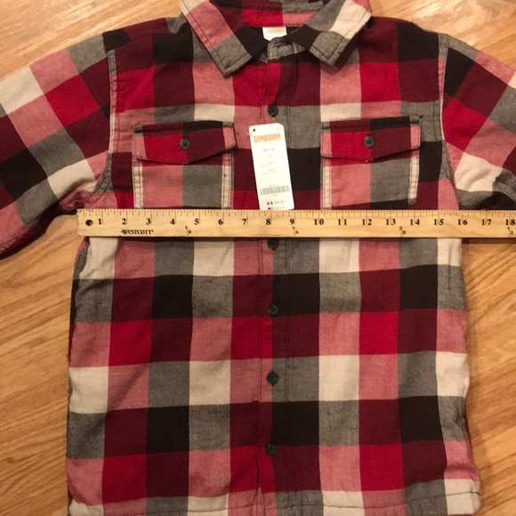 Gymboree flannel shirt fuzzy warm lining NWT M - Picture 4 of 8